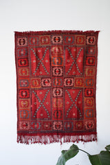Old Konya Karapinar Cicim Kilim Rug 4.4ftx5.6ft