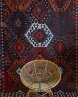 Turkish rug, vintage rug, flat weave, kilim rug, large area rug, square rug, Wild Shaman, Portland, Oregon, rug store, rug shop, local shop, bright colors, area rug, red rug, bold color