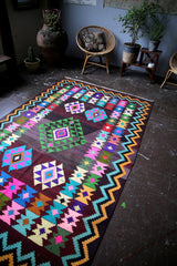 Vintage Milas Bencik Kilim 5.3ft x 8.8ft