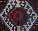 Turkish rug, vintage rug, flat weave, kilim rug, large area rug, square rug, Wild Shaman, Portland, Oregon, rug store, rug shop, local shop, bright colors, area rug, red rug, bold color