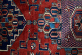 Vintage Turkish rug in a living room setting, pile rug, Turkish rug, vintage rug, portland, rug shop, bright colors, wild shaman, soft rug, bold color, Portland, Oregon, rug store, rug shop, local shop, antique rug