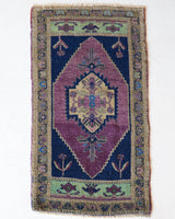 Vintage mini kilim rug in room decor setting, kilim, Turkish rug, vintage rug, portland, rug shop, bright colors, wild shaman, soft rug, bold color, Portland, Oregon, rug store, rug shop, local shop