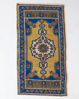 Vintage mini kilim rug in room decor setting, kilim, Turkish rug, vintage rug, portland, rug shop, bright colors, wild shaman, soft rug, bold color, Portland, Oregon, rug store, rug shop, local shop