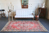 Vintage Demirci Oushak Rug 4.10ftx8ft