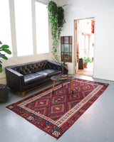 Turkish rug, vintage rug, flat weave, kilim rug, large area rug, square rug, Wild Shaman, Portland, Oregon, rug store, rug shop, local shop, bright colors, area rug, red rug, bold color