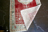 Vintage Southern Anatolian Faded Turkish rug 3.5ftx7.7ft