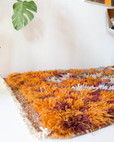 Vintage Turkish runner rug in living room setting, old rug, antique rug, pastel colors, faded colors, Turkish rug, vintage rug, soft rug, Portland, Oregon, rug store, rug shop, local shop