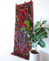 Vintage Turkish runner rug in living room setting, old rug, antique rug, pastel colors, faded colors, Turkish rug, vintage rug, soft rug, Portland, Oregon, rug store, rug shop, local shop