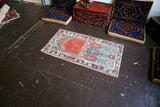 Vintage Turkish Faded Anatolian Rug 2.8ftx5.1ft