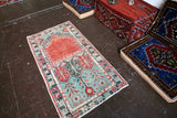 Vintage Turkish Faded Anatolian Rug 2.8ftx5.1ft