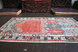 Vintage Turkish Faded Anatolian Rug 2.8ftx5.1ft