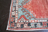 Vintage Turkish Faded Anatolian Rug 2.8ftx5.1ft