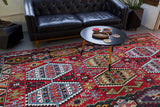Turkish rug, vintage rug, flat weave, kilim rug, large area rug, square rug, Wild Shaman, Portland, Oregon, rug store, rug shop, local shop, bright colors, area rug, red rug, bold color