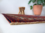 Vintage Turkish rug in a living room setting, pile rug, Turkish rug, vintage rug, portland, rug shop, bright colors, wild shaman, soft rug, bold color, Portland, Oregon, rug store, rug shop, local shop