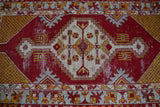 Vintage Faded Anatolian Turkish Rug 2.8ft x 5.2ft