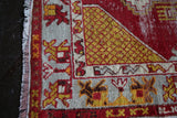 Vintage Faded Anatolian Turkish Rug 2.8ft x 5.2ft
