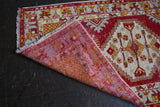 Vintage Faded Anatolian Turkish Rug 2.8ft x 5.2ft