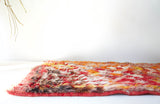 Vintage Turkish runner rug in living room setting, old rug, antique rug, pastel colors, faded colors, Turkish rug, vintage rug, soft rug, Portland, Oregon, rug store, rug shop, local shop