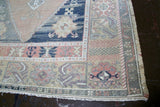 Vintage Turkish Faded Anatolian Rug 4.4ftx7.4ft