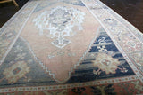 Vintage Turkish Faded Anatolian Rug 4.4ftx7.4ft