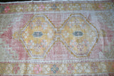 Vintage Turkish Faded Anatolian Rug 3.8ftx6.8ft