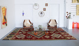 Vintage Manisa Kilim 7.2ftx12.4ft