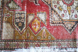 Vintage Turkish faded Anatolian Rug 4.1ft x 5.9ft