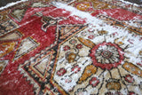 Vintage Turkish faded Anatolian Rug 4.1ft x 5.9ft