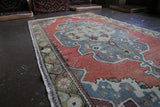 Vintage Faded Turkish Anatolian Rug 4.6ftx7.9ft
