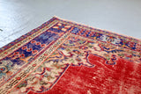 Old Demirci Oushak Rug 7.8ftx10.9ft