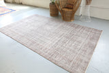 Vintage Overdyed Isparta Rug in Ash 5.10ftx9.4ft