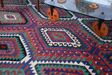 Vintage Denizli Kilim 6.6ftx10.9ft