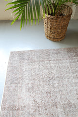 Vintage Overdyed Isparta Rug in Ash 5.10ftx9.4ft