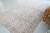 Vintage Overdyed Isparta Rug in Ash 5.10ftx9.4ft