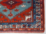 Vintage Turkish rug in a living room setting, pile rug, Turkish rug, vintage rug, portland, rug shop, bright colors, wild shaman, soft rug, bold color, Portland, Oregon, rug store, rug shop, local shop, antique rug