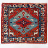 Vintage Turkish rug in a living room setting, pile rug, Turkish rug, vintage rug, portland, rug shop, bright colors, wild shaman, soft rug, bold color, Portland, Oregon, rug store, rug shop, local shop, antique rug