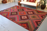 Vintage Aegean Cicim Kilim 6.2ftx9.7ft