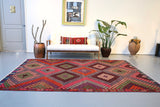 Vintage Aegean Cicim Kilim 6.2ftx9.7ft