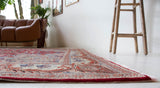 Vintage Turkish rug in living room setting, old rug, antique rug, pastel colors, faded colors, Turkish rug, vintage rug, soft rug, Portland, Oregon, rug store, rug shop, local shop