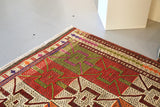 Vintage Bergama Kozak Cicim Kilim Runner