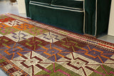 Vintage Bergama Kozak Cicim Kilim Runner