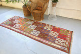 Vintage Bergama Kozak Cicim Kilim Runner