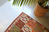 Vintage Bergama Kozak Cicim Kilim Runner
