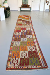 Vintage Bergama Kozak Cicim Kilim Runner
