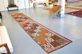 Vintage Bergama Kozak Cicim Kilim Runner