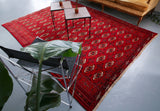 1940's Turkoman Bokhara Rug 6.7ftx9ft