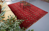 1940's Turkoman Bokhara Rug 6.7ftx9ft