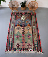 Vintage Anatolian Kilim 6ftx9ft