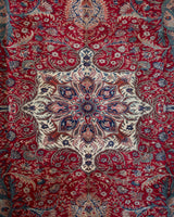 Vintage Turkish rug in living room setting, old rug, antique rug, pastel colors, faded colors, Turkish rug, vintage rug, soft rug, Portland, Oregon, rug store, rug shop, local shop