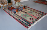 Vintage Anatolian Kilim 6ftx9ft
